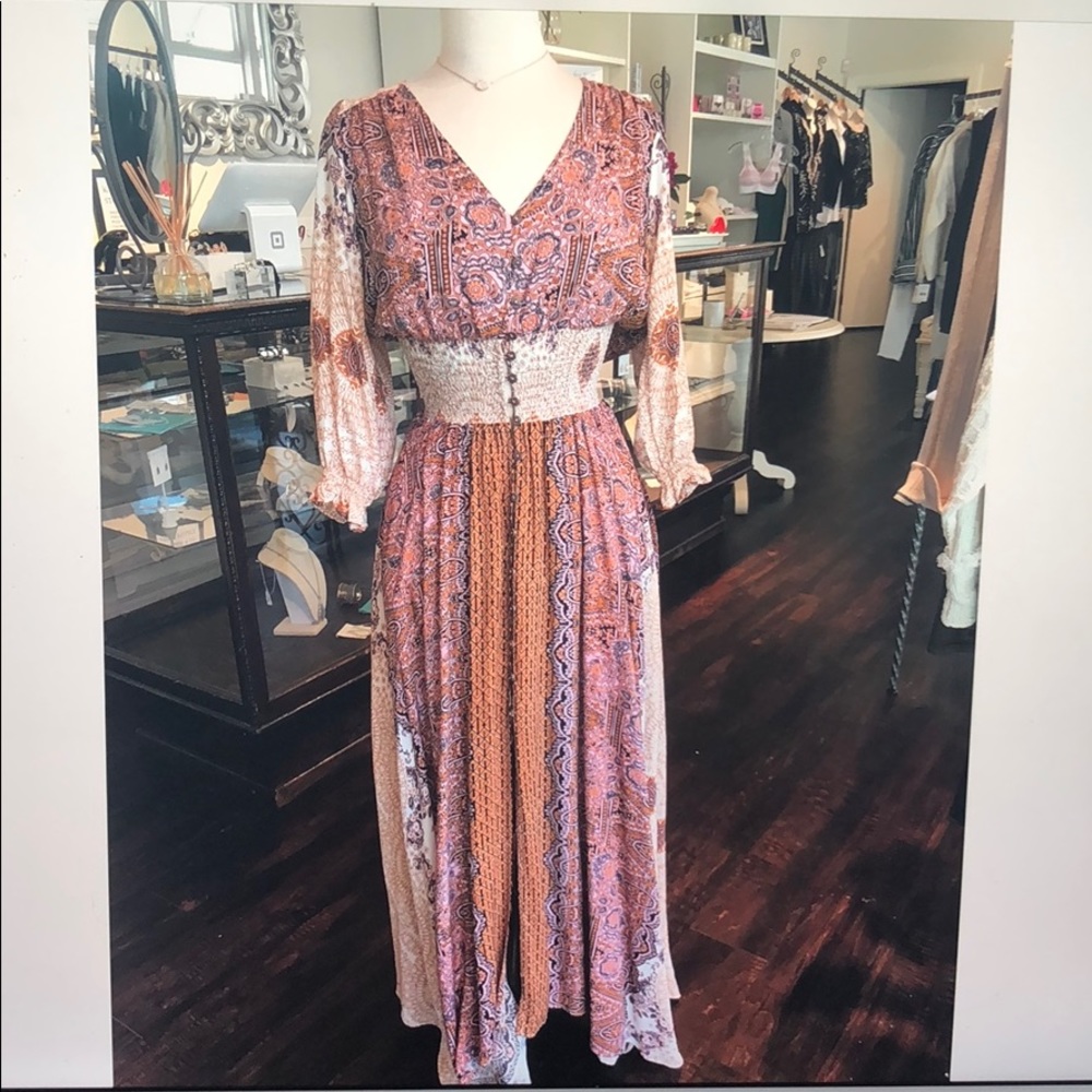 Free people maxi in tea combo